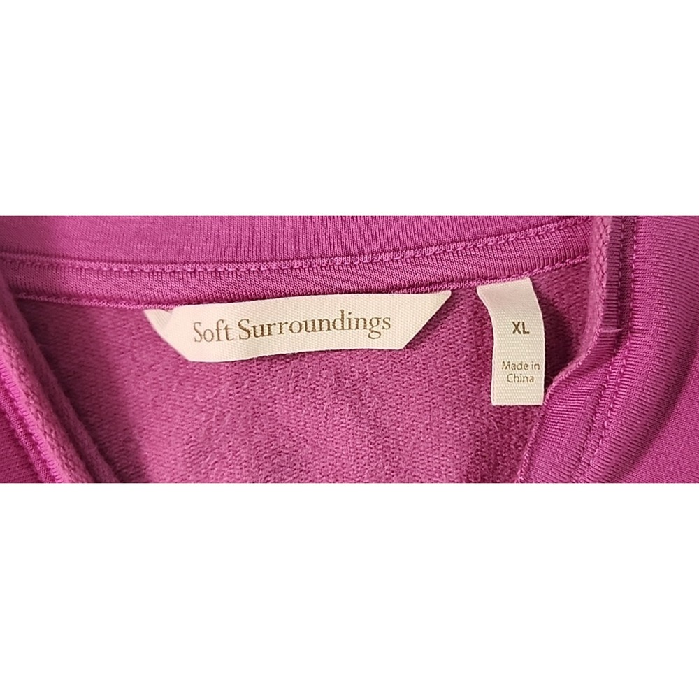 Soft Surroundings Womens XL Purple Henley Oversized Minimal Comfort Minimal Cozy - Picture 7 of 9